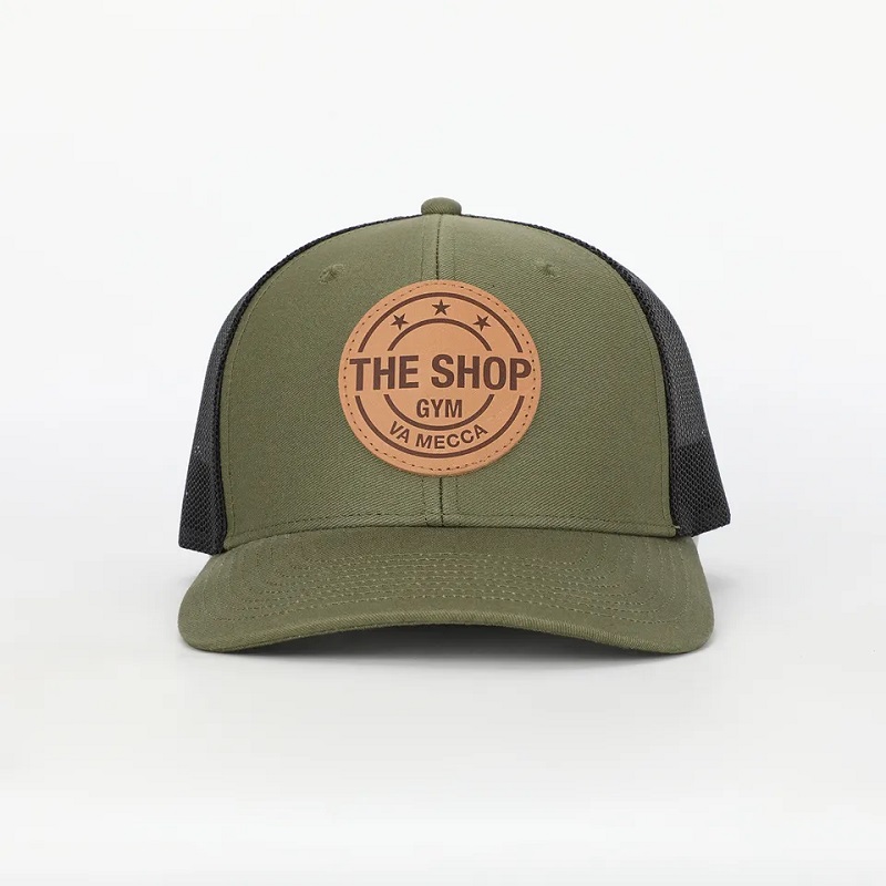 Groothandel Custom Adult Adult 6 Panel Lederen Patch Logo Low Profile Richardson 112 Gorras Mesh Snap Back Trucker Cap Hat