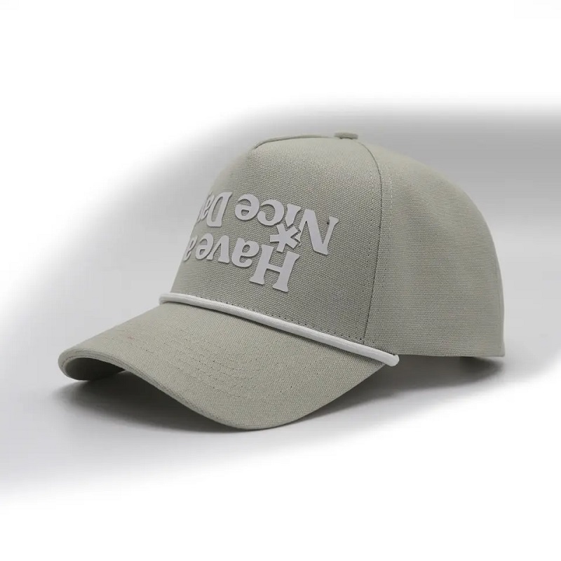 Men\'s hoed canvas 5 paneel aangepaste 3D -printen honkbalpet