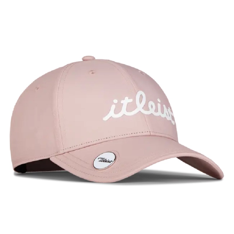 Women\'s Players Performance Golf Cap Custom TPU Logo 6 Paneel Structured Golf Cap Baseball Caps Curved Bill Rose Golf Hats Women